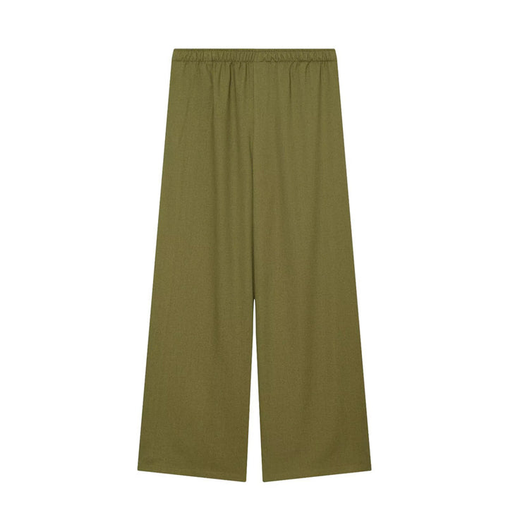 Damen Weite Palazzo-Hose mit elastischem Bund und fließendem Leinenmix Echo Archiv