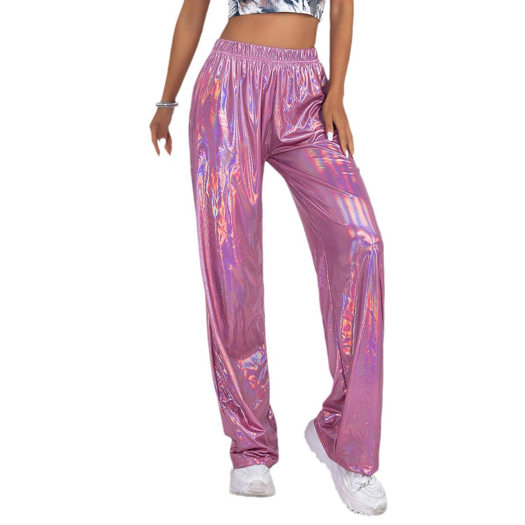 Damen Glamouröse Sporthose im glänzenden Design Echoarchiv