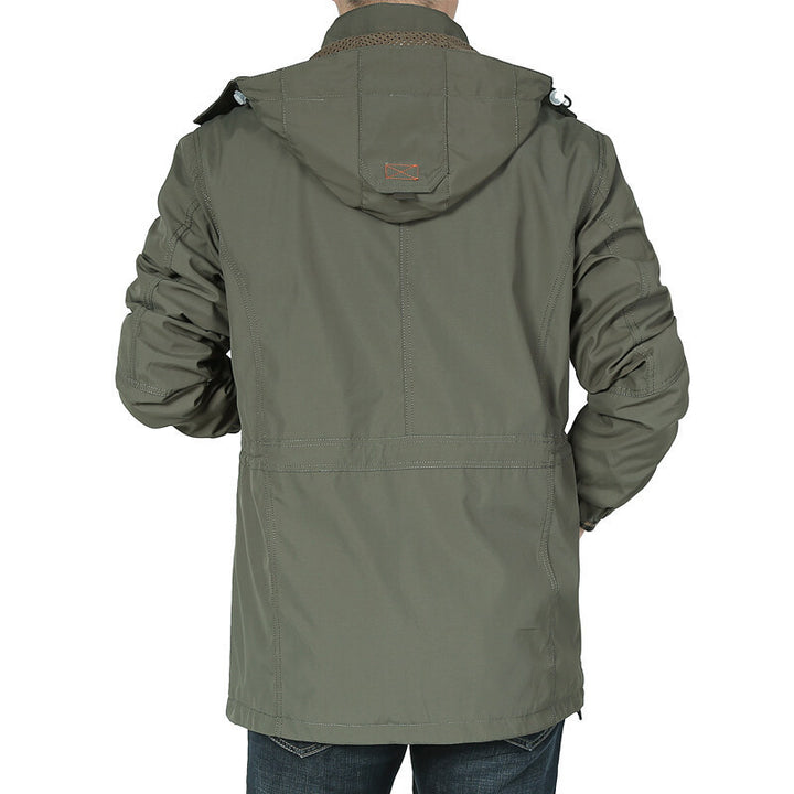 Herren nan thermisch gefütterter Utility-Parka mit weichem Teddyinnenfutter, Kapuze und multifunktionalen Taschen Echo Archiv