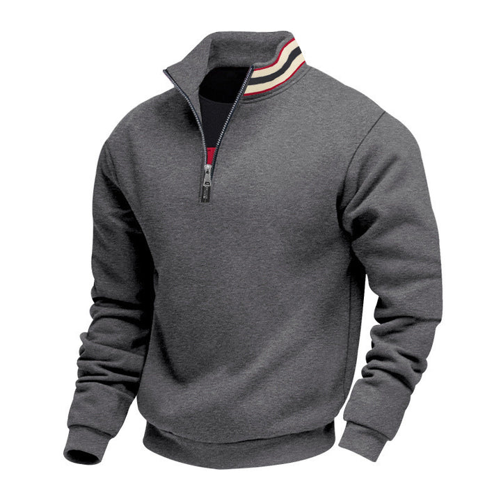 Herren nan Halbzip-Sweatshirt mit sportivem Ringkragen und weichem Fleece-Innenfutter Echo Archiv