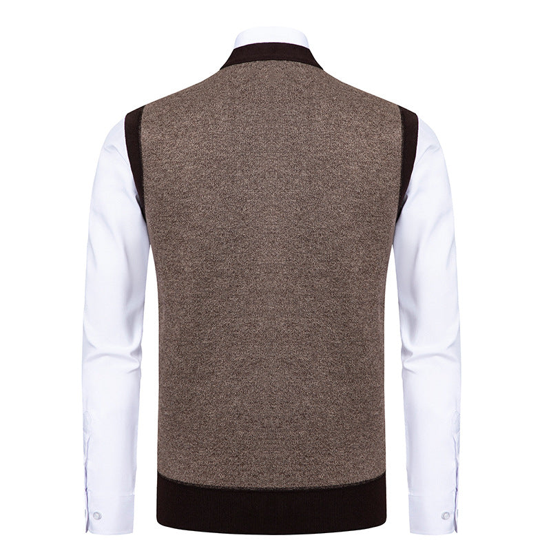 Herren edle Strickjacke mit modernem Rautenmuster Echoarchiv