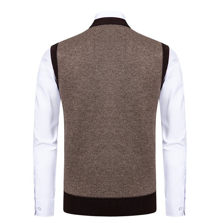 Herren edle Strickjacke mit modernem Rautenmuster Echoarchiv