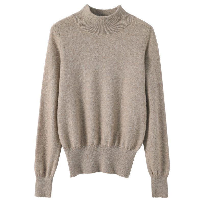 Damen Mockneck-Pullover aus flauschigem Angora-Mix mit legerer Ballonärmel-Silhouette Echoarchiv