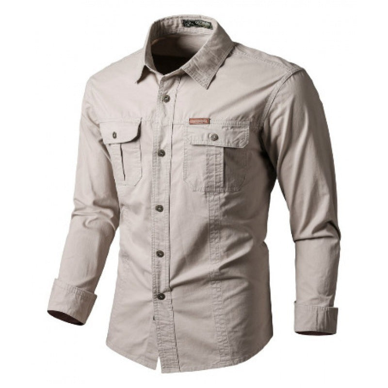 Herren Robustes Canvas-Hemdjacke im Utility‑Stil Echo Archiv