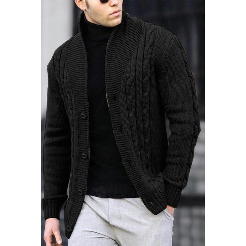 Herren Strickjacke mit modernen Zopfdesign Echoarchiv