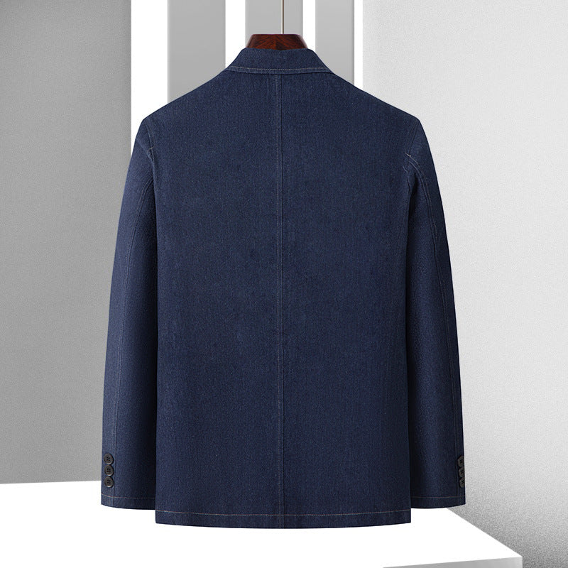Herren Casual Denim-Blazer mit aufgesetzten Taschen und leichtem Stretch Echo Archiv
