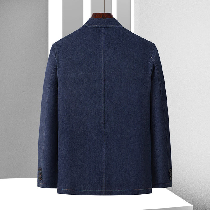 Herren Casual Denim-Blazer mit aufgesetzten Taschen und leichtem Stretch Echo Archiv