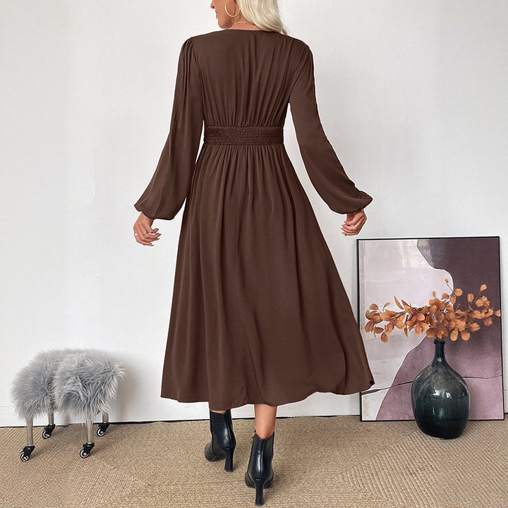 Damen Elegantes Langarm Maxikleid Echo Archiv