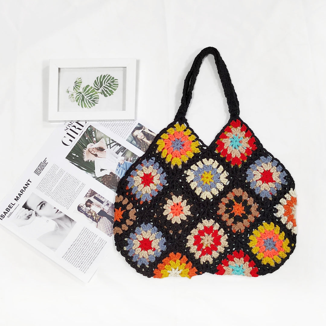 Damen Handgefertigte Häkel-Shopper-Tasche Echo Archiv