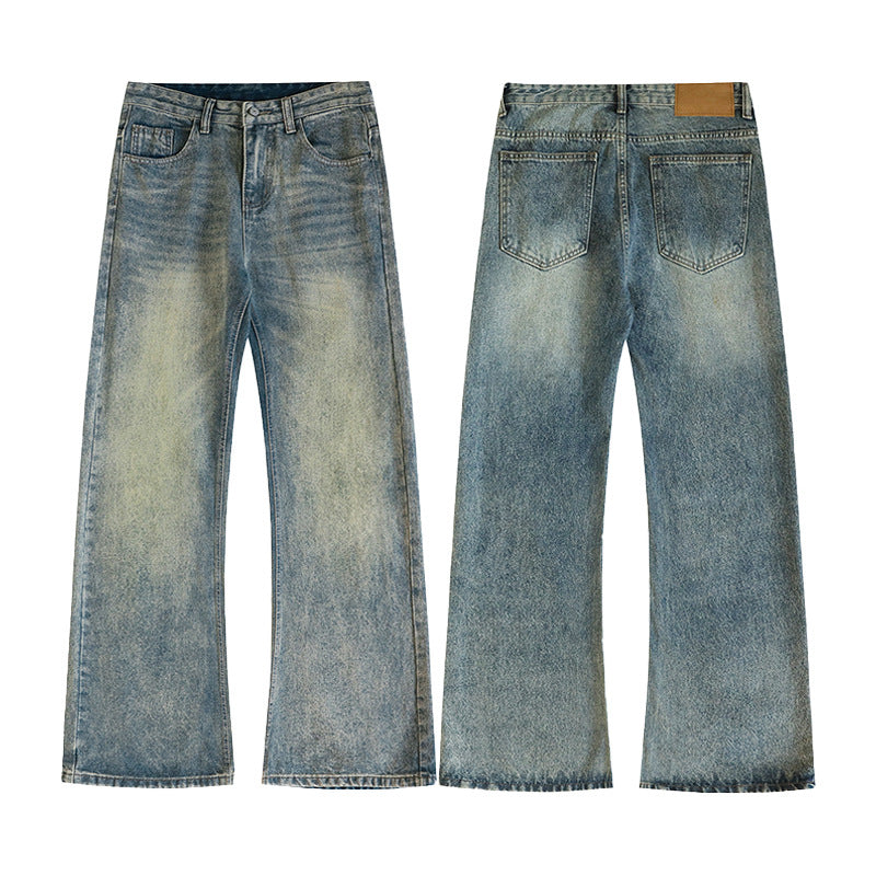 Herren Weite Schlagjeans aus gewaschenem Denim mit dezenten Fade-Effekten Echo Archiv