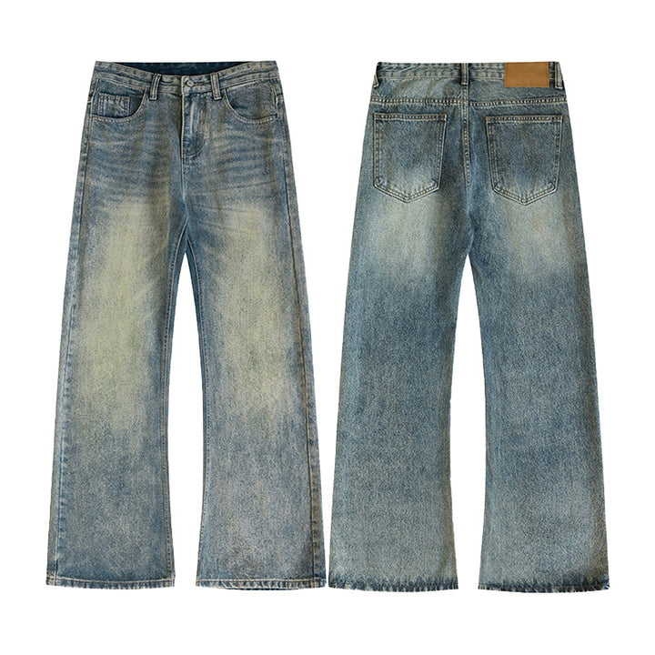 Herren Weite Schlagjeans aus gewaschenem Denim mit dezenten Fade-Effekten Echo Archiv