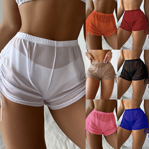 Damen Sportliche Shorts mit verspielten Rüschendetails Echo Archiv