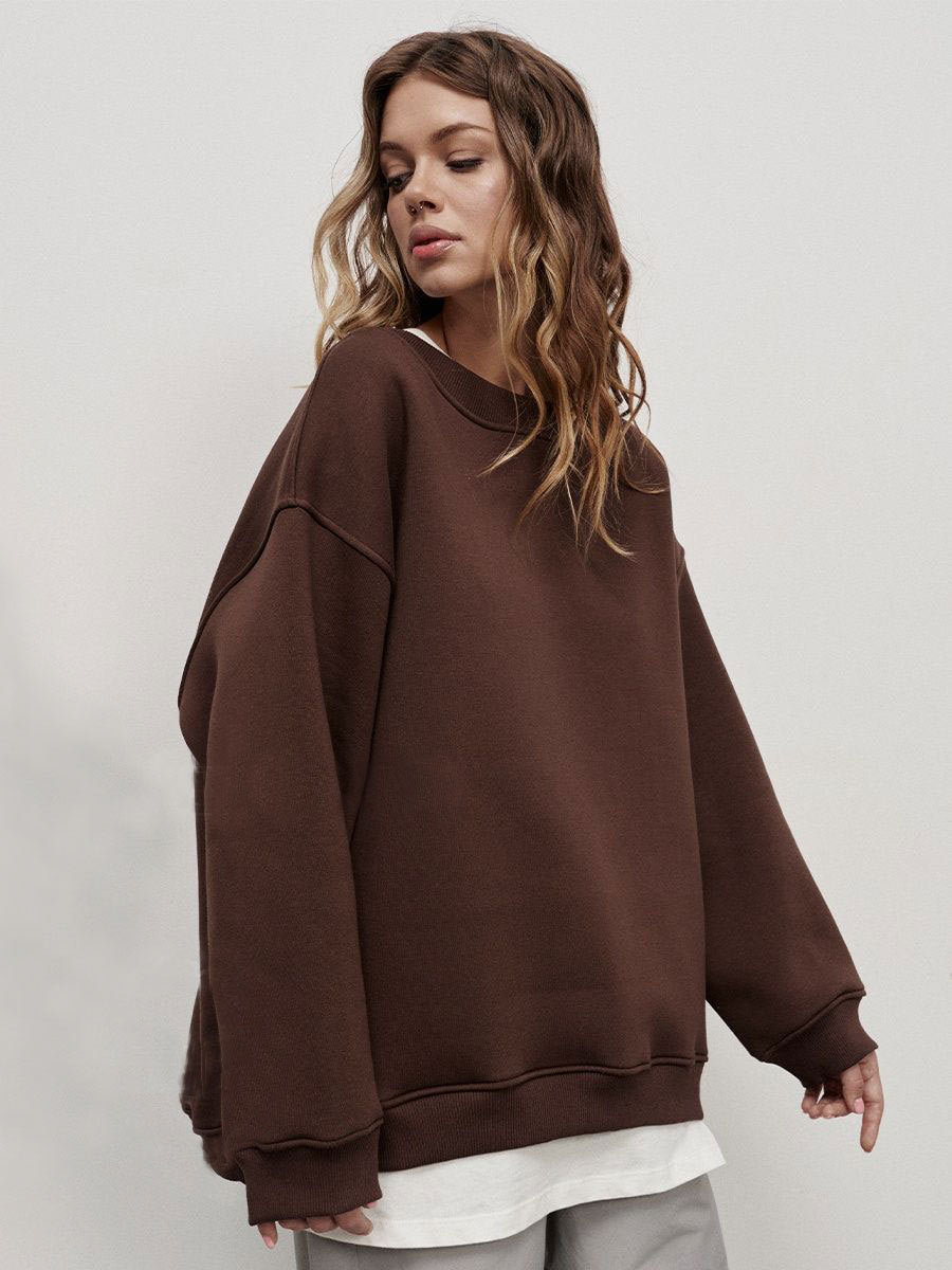 Damen Oversized SwEchoarchivtshirt im lässigen Stil mit übergroßen Ärmeln und elastischen Bündchen Echoarchiv