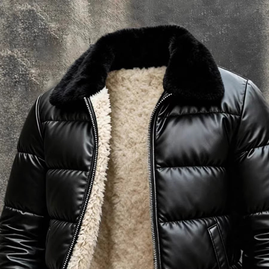 Herren Wendejacke mit Kunstfellfutter – Taviero