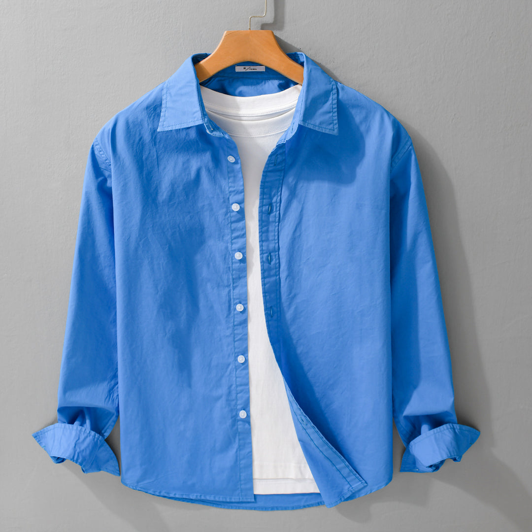 Herren Lässiges Layering-Hemd mit integriertem T-Shirt-Einsatz Echoarchiv