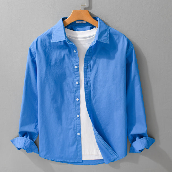 Herren Lässiges Layering-Hemd mit integriertem T-Shirt-Einsatz Echoarchiv