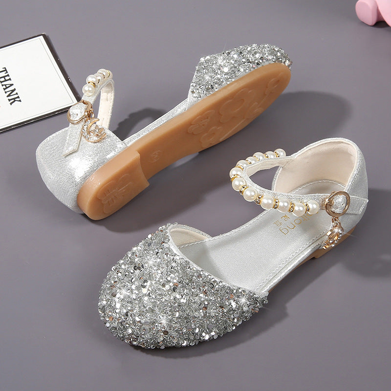Mädchen Elegante Ballerinas mit Glitzer und Perlen Echo Archiv