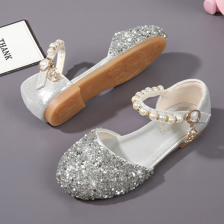 Mädchen Elegante Ballerinas mit Glitzer und Perlen Echo Archiv