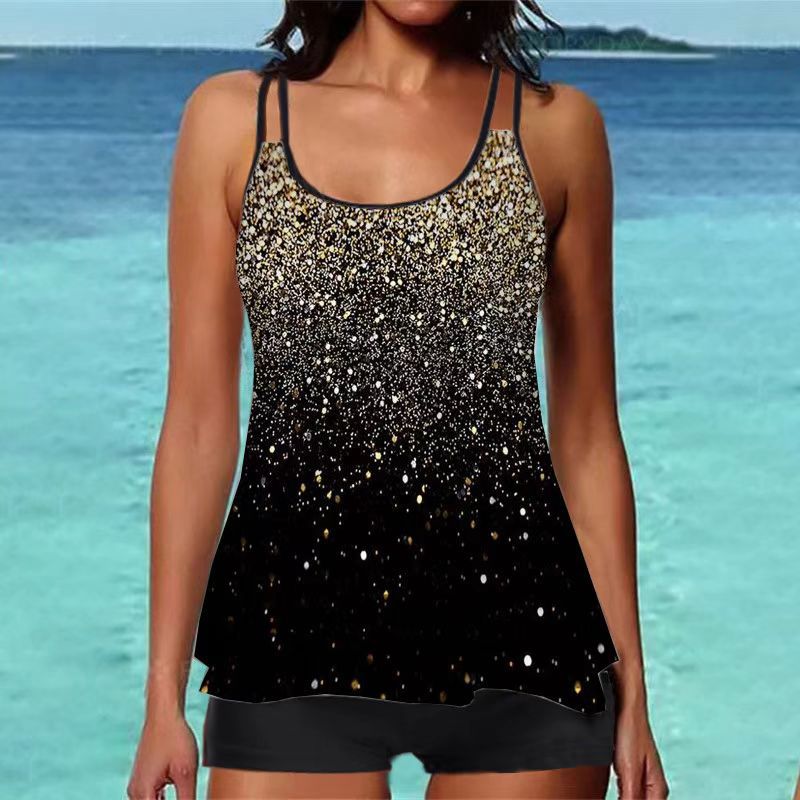 Damen Tankini-Oberteil mit floralem Design und Rückenriegel Echo Archiv