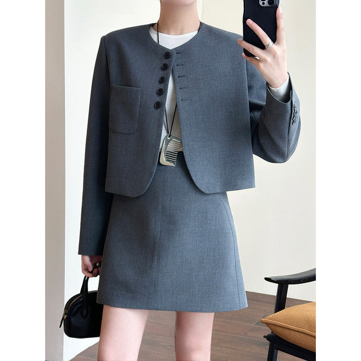 Damen Modisches Blazer-Kleid-Set Echoarchiv