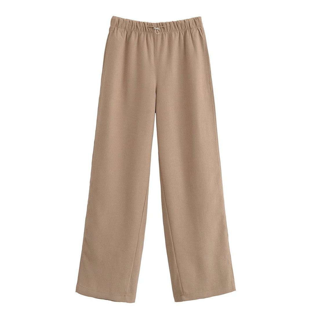 Damen nan weite Palazzo-Hose mit Elastikbund und aufgesetzten Taschen Echo Archiv