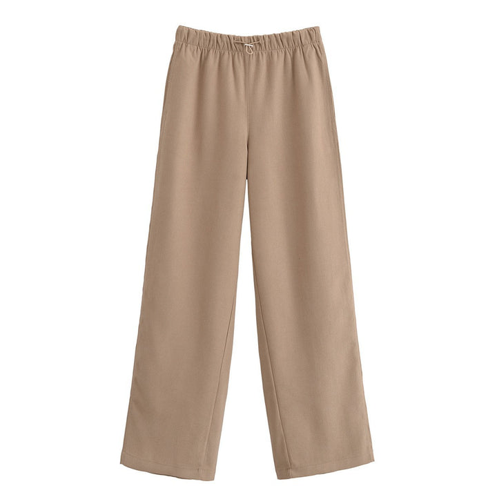 Damen nan weite Palazzo-Hose mit Elastikbund und aufgesetzten Taschen Echo Archiv