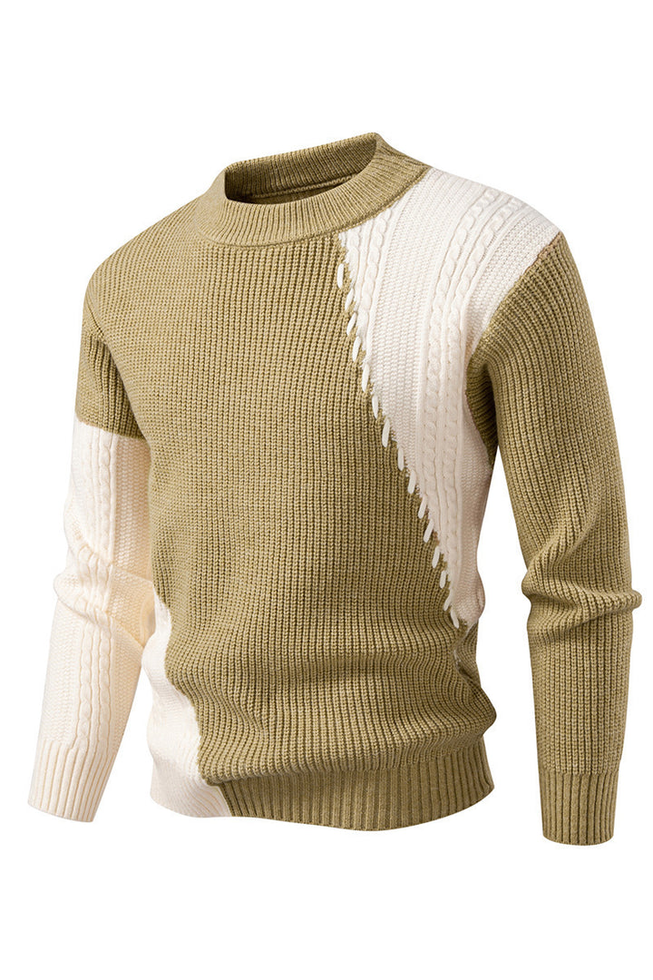 Herren Strickpullover mit modernem Struktur-Design und elegantem Kragen Echoarchiv