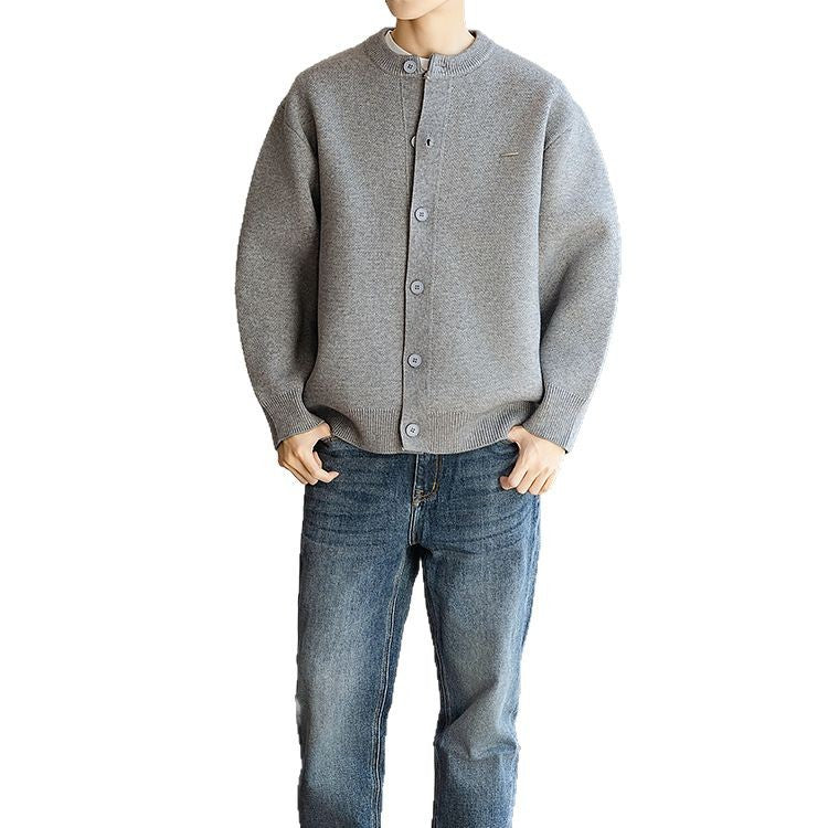 Herren lässige Strickjacke mit Knopfleiste Echoarchiv