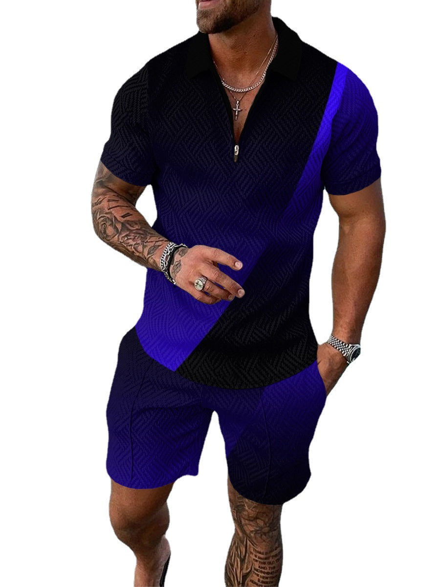 Herren modischer Kurzarm-Anzug mit kreativem Design Echoarchiv