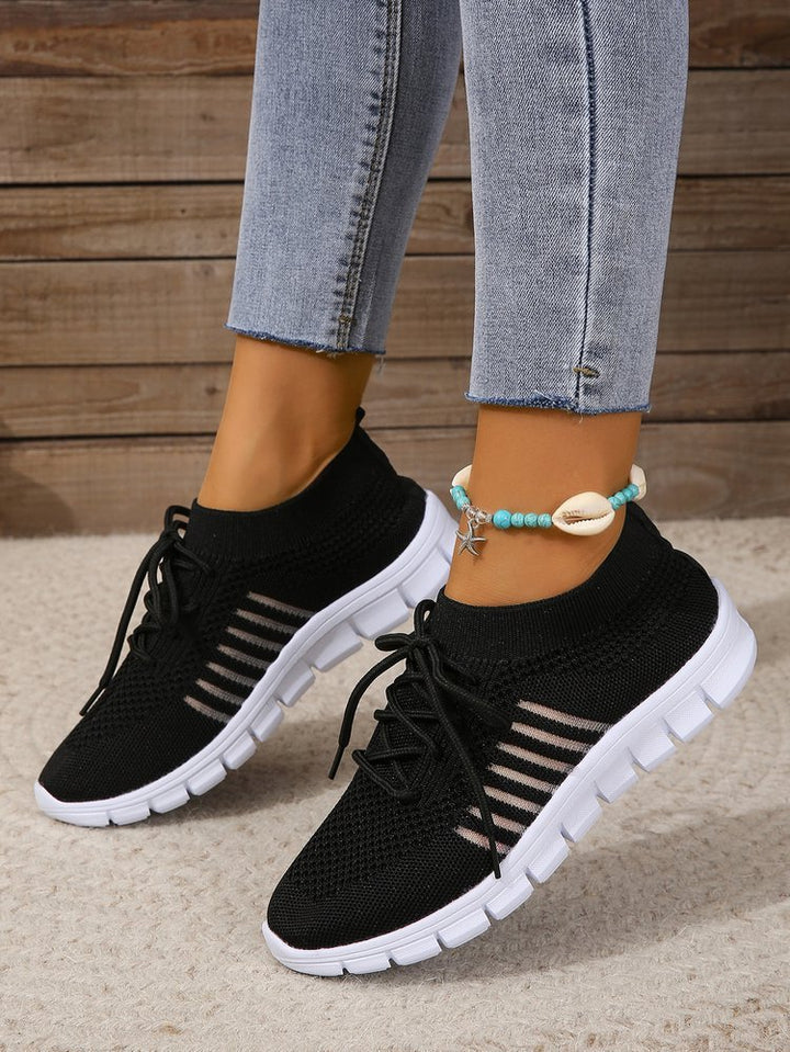Damen  leichtes gestricktes Sneaker Slipper mit sockenähnlichem Schaft und flexibler Laufsohle Echo Archiv