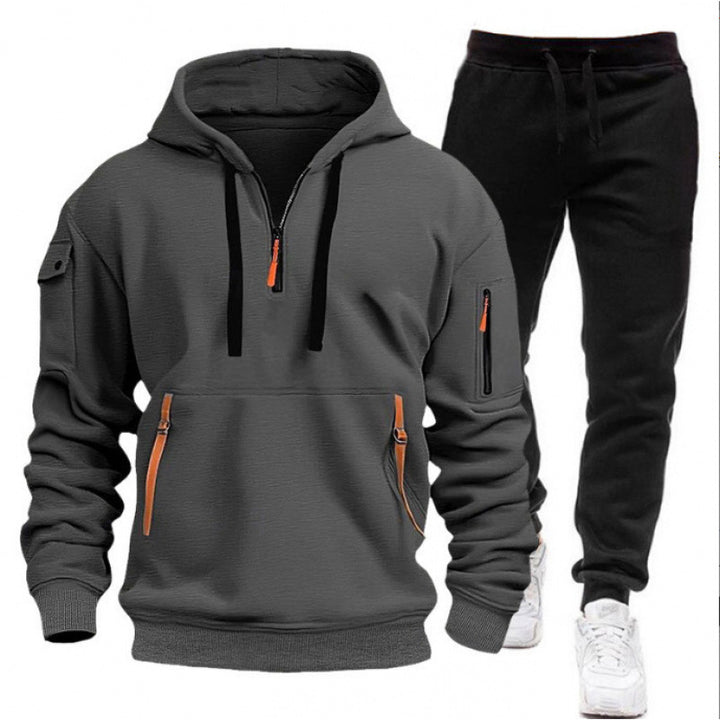Damen Sportlicher Freizeitanzug mit innovativem Kapuzenpullover Echoarchiv