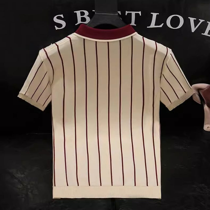 Stylisches kurzärmliges Strickhemd für Herren Echo Archive