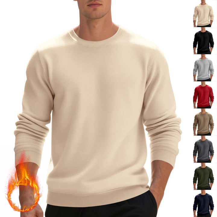 Herren klassischer Sweatshirt mit Rundhalsausschnitt und bequemer Passform Echoarchiv