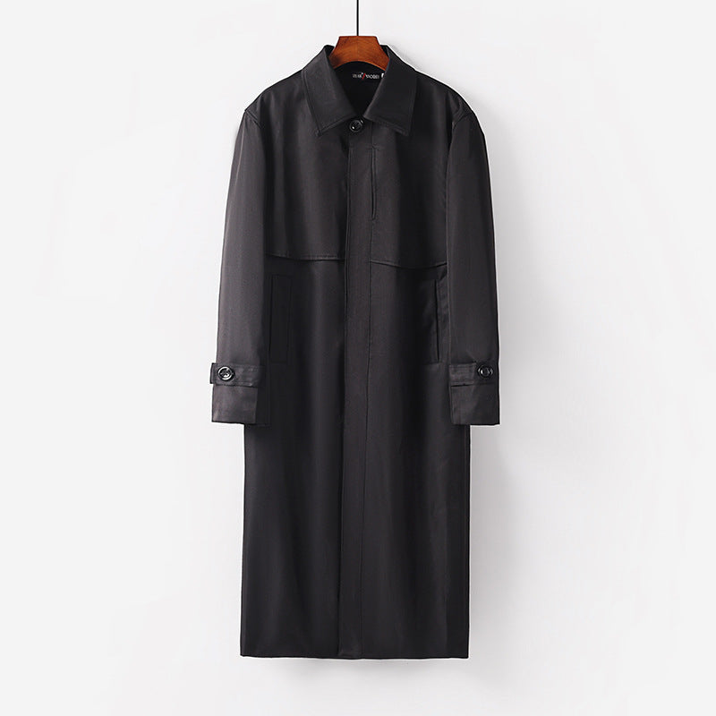 Damen leichter Trenchcoat mit verdeckter Knopfleiste und Schultercape Echoarchiv