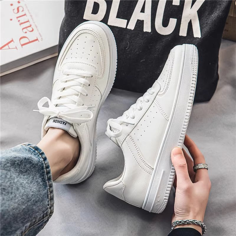 Unisex minimalistische Low-Top Court-Sneaker mit perforiertem Obermaterial, gepolstertem Fersenkragen und stoßdämpfender Laufsohle – Norré