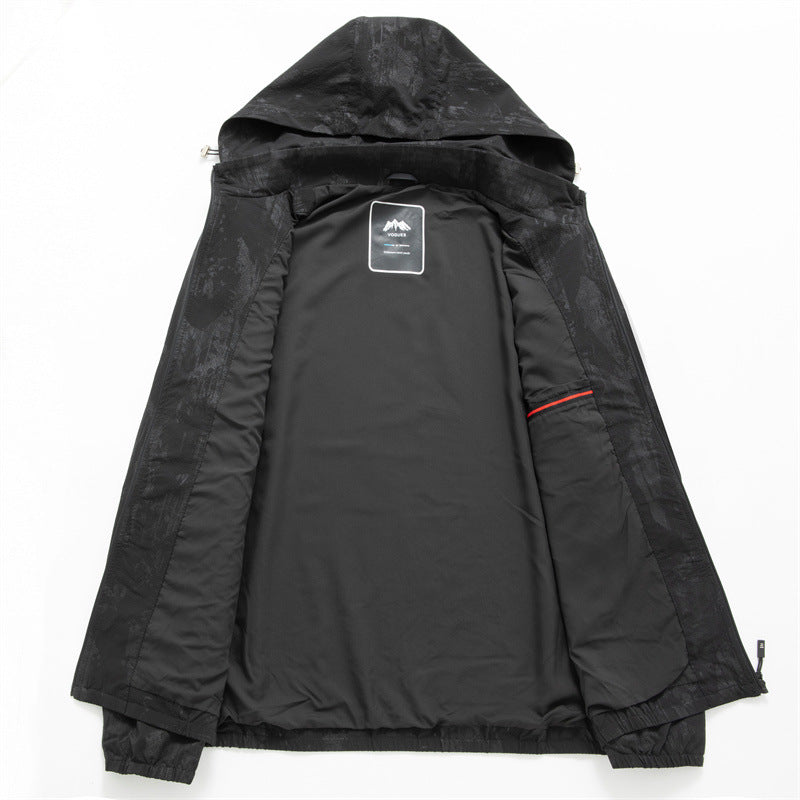 Herren Leichte Softshell-Übergangsjacke mit Kapuze, wasserabweisender Beschichtung und reflektierenden Reißverschlusstaschen Echo Archiv