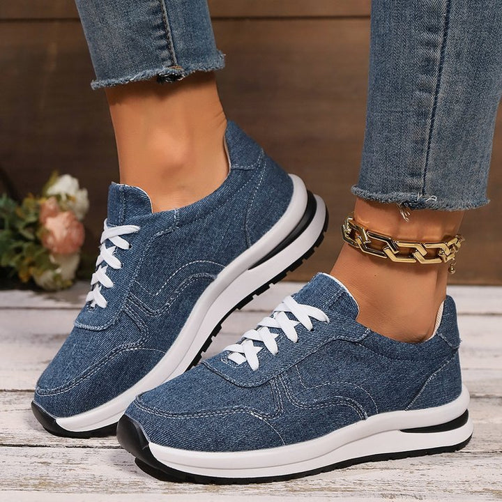 Damen  sportlich-elegante Textile Sneaker mit dämpfender EVA-Sohle und gepolsterter Innensohle Echo Archiv