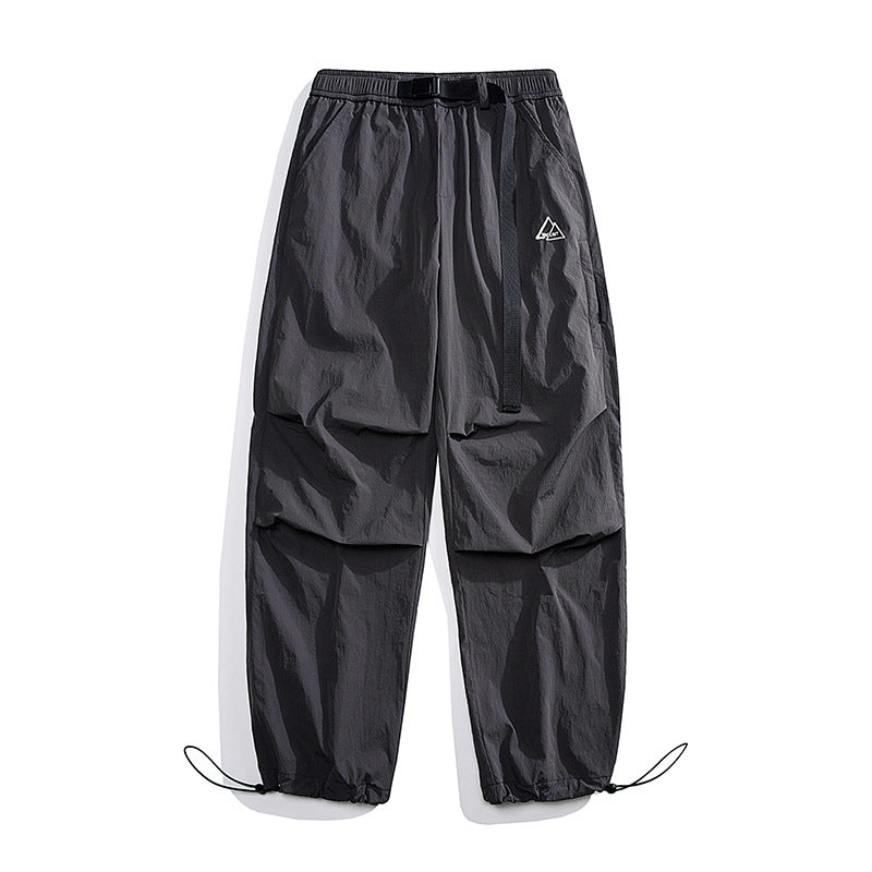Unisex Lockere Nylon-Cargohose mit elastischem Bund und Knöchelbündchen Echo Archiv