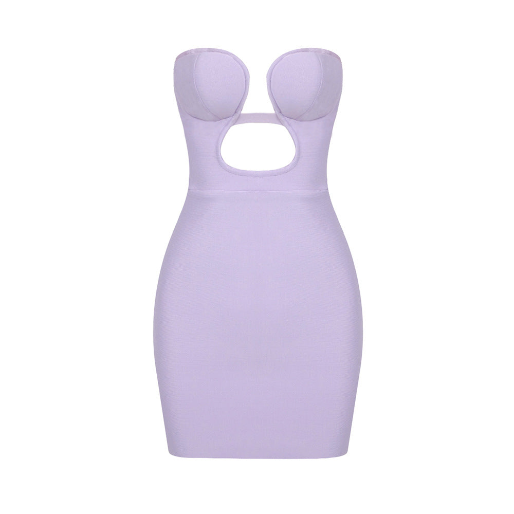 Damen figurbetontes Kleid mit schulterfreiem Design und raffinierten Cut-Outs Echo Archiv