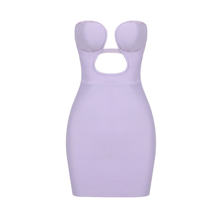 Damen figurbetontes Kleid mit schulterfreiem Design und raffinierten Cut-Outs Echo Archiv
