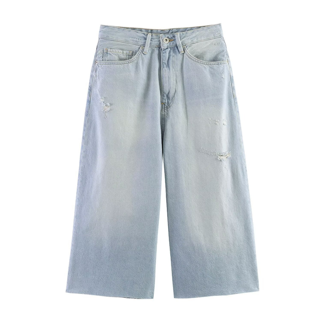 Damen weit geschnittene Jeans im lässigen Destroyed-Design Echo Archiv