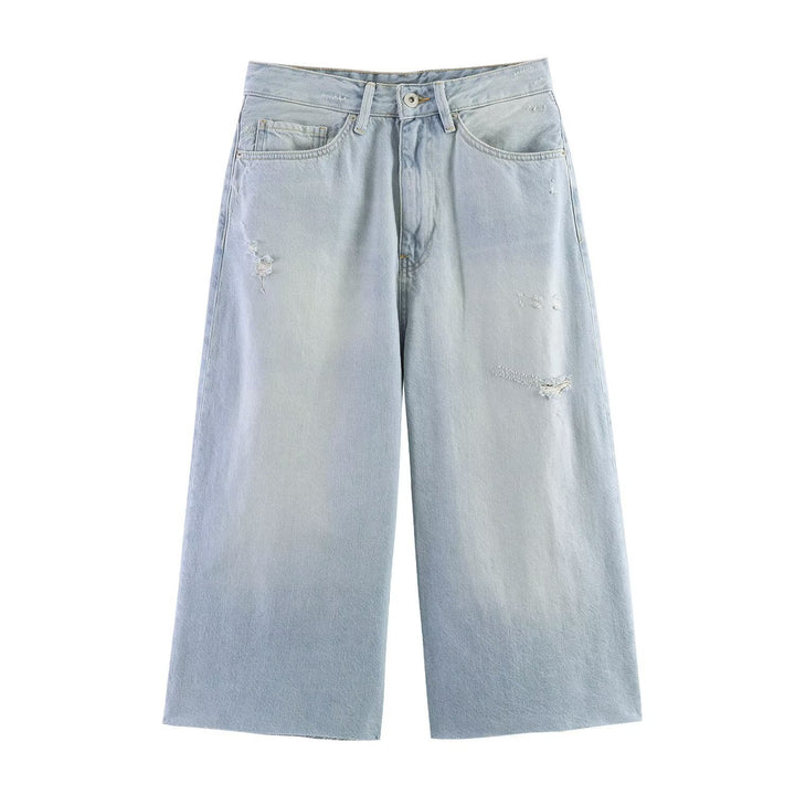Damen weit geschnittene Jeans im lässigen Destroyed-Design Echo Archiv