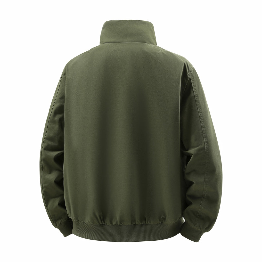 Herren Kurze Thermo-Bomberjacke mit Teddykragen, Fleece-Innenfutter & Utility-Ärmeltasche Echoarchiv