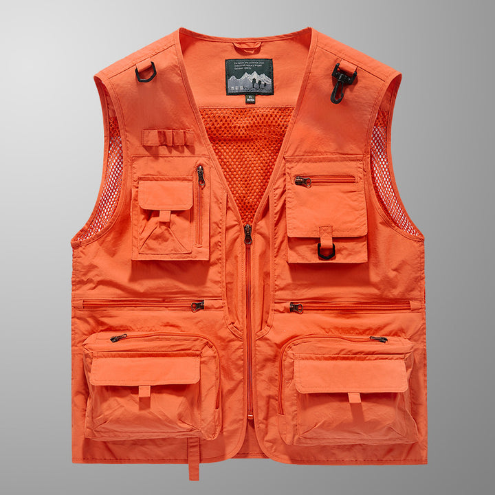 Herren Multifunktionale Outdoorweste mit Mesh‑Belüftung und Mehrfach‑Taschen Echo Archiv