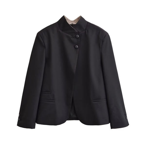 Damen Kurzblazer mit Stehkragen und asymmetrischer Knopfleiste Echo Archiv