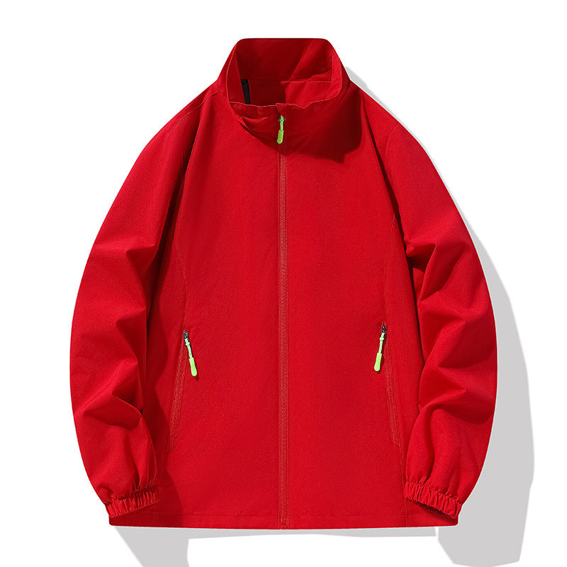 Herren Minimalistische Softshell-Outdoorjacke mit Stehkragen, wind- und wasserabweisender Membran und fluoreszierenden Zipper-Pulls Echo Archiv