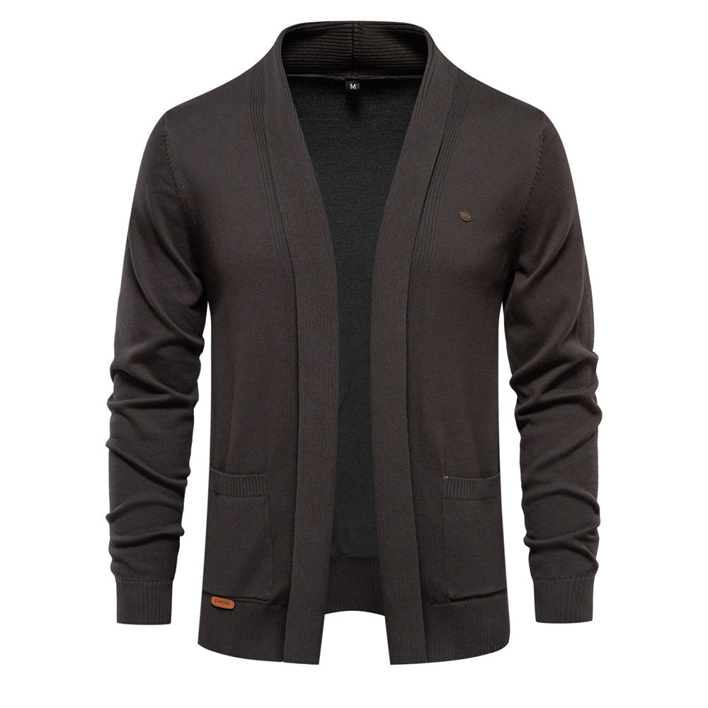 Herren Strickjacke mit offenem Schnitt und praktischen Taschen Echoarchiv