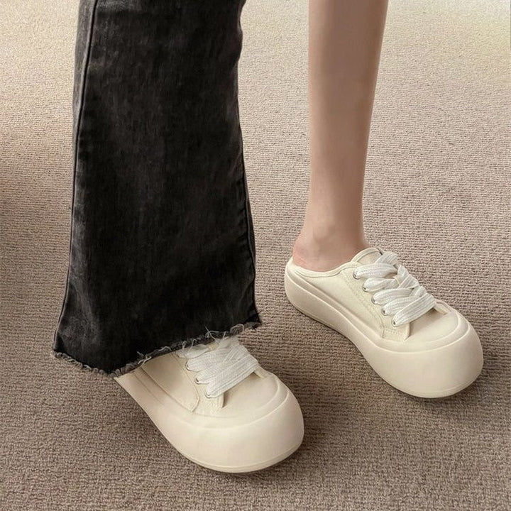 Damen Bequeme Sneaker aus hochwertigem Material mit elastischen Schnürsenkeln Echo Archiv