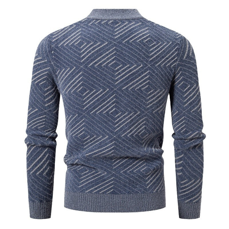 Herren eleganter Pullover mit Strukturmuster Echoarchiv
