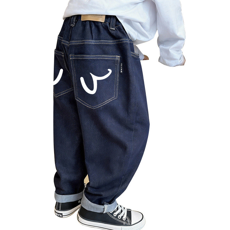 Unisex lässige Baggy-Jeans mit einzigartigen Taschen Echo Archiv